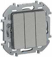 Выключатель 3-кл. 1п 1мод. IEKINSPIRIA 10А IP20 сх05 10АХ алюм. IEK 6735421