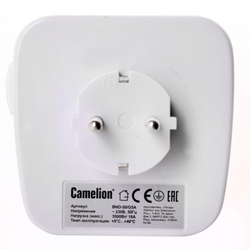 Таймер мех. суточный BND-50/G5A 230В 3500Вт Camelion 7783 фото 6