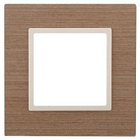 Рамка 1-м 14-5301-07 дерево Elegance ясень+сл. кость ЭРА Б0034566