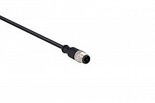 Кабель соединительный 5м со штепселем M12х4 ПУ IP68 EMAS SKM12F4YXP5