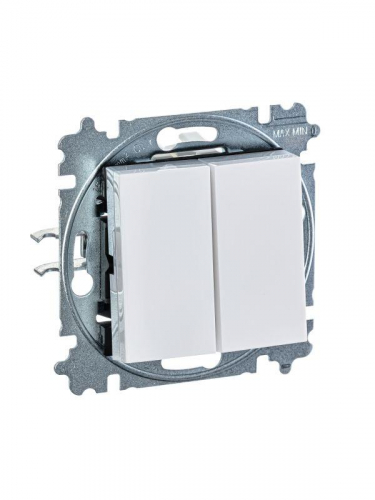 Выключатель 2-кл. СП Levit IP20 бел./ледяной ABB 2CHH590545A6001 фото 2