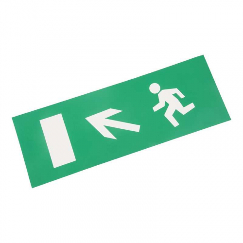 Наклейка для аварийного светильника "Направление к эвакуационному выходу налево вверх" Rexant 74-0110-1