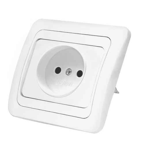 Розетка 1-м СП Валери 16А IP20 без заземл. бел. UNIVersal В0022 фото 2