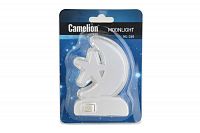 Светильник светодиодный NL-248 220В ночник с выкл. бел. Camelion 14355