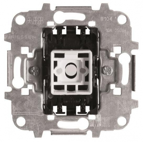 Механизм выключателя 1-кл. 2п СП Olas/Tacto 10А IP20 250В ABB 2CLA810120A1001
