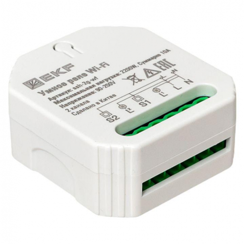 Реле в подрозетник 2-канальное Умное Wi-Fi Connect EKF ssh-2g-wf фото 10