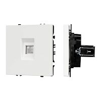 Розетка компьютерная ARL NOBE SCT-MPC1-SFPL-WH RJ45 кат.6 софт-тач бел. кварц Arlight 054304(1)