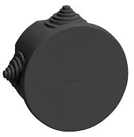 Коробка распаячная КМ41237 D75х40мм IP44 4 ввода черн. IEK UKO21-075-040-000-K02-44