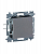 Выключатель кнопочный 1-кл. СП Levit IP20 сталь/дым. черн. ABB 2CHH599145A6069