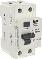 Выключатель дифференциального тока (УЗО) 2п 63А 30мА тип AC ВДТ R10N ARMAT IEK AR-R10N-2-063C030
