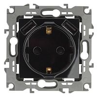 Розетка 16А 250В 2P+E с 2хUSB 5В-3А защ. шторки Эра12 черн. 12-4109-06 ЭРА Б0047845