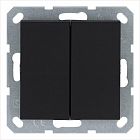 Переключатель перекрестный 2-кл. 10А IP20 механизм черн. матов. soft touch Jasmart G3014PB
