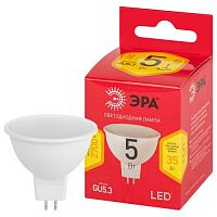 Лампа светодиодная RED LINE LED MR16-5W-827-GU5.3 R 5Вт MR16 софит 2700К тепл. бел. GU5.3 Эра Б0050230