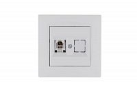 Розетка компьютерная CAT 5+гнездо Karea RIZZ бел. Makel 88001035