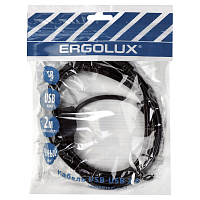 Кабель удлинитель USB ELX-EC01P-USB USB (АМ)-USB (AF) 2м PVC пакет черн. Ergolux 15298