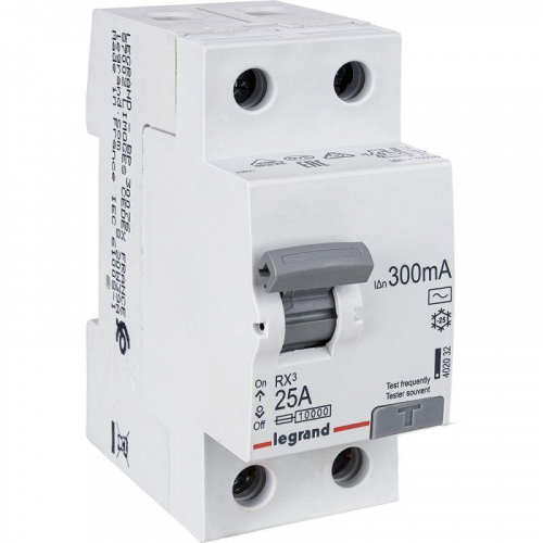 Выключатель дифференциального тока (УЗО) 2п 25А 300мА тип AC RX3 Leg 402032 фото 3
