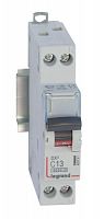 Выключатель автоматический модульный 2п (1P+N) C 13А 10кА DX3 6000 1мод. 230/400В Leg 407741