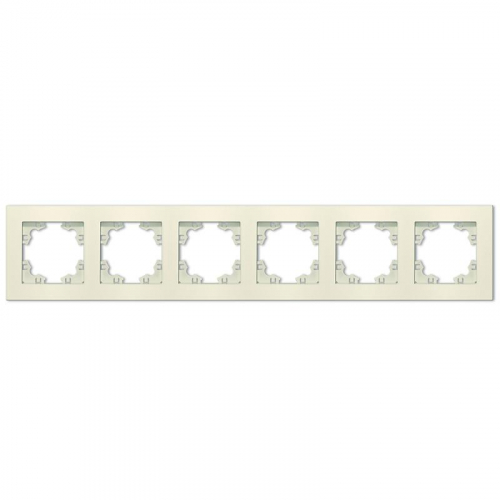 Рамка 6-м Афина универс. сл. кость (ivory) Universal A1043-I