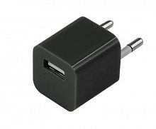 Устройство зарядное сетевое квадрат USB (СЗУ) (1000mA) черн. Rexant 18-1910