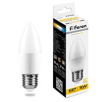Лампа светодиодная LB-570 9Вт C37 свеча 2700К E27 230В FERON 25936