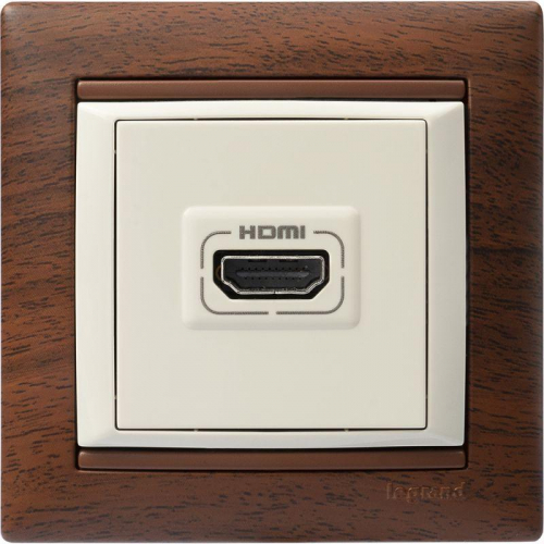 Механизм розетки HDMI 1-м Valena сл. кость Leg 774185 фото 2