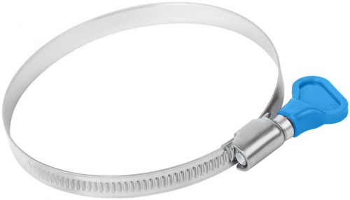 Хомут обжимной накатной с ключом ширина 9мм нерж.сталь 70-90мм ХВАТ 99363т фото 4