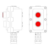 Пост управления взрывонепроницаемый из алюминия LCSD-02-B-MC-L1R(220)x1-P1R(11)x1-PCMB-KA3MHK DKC LCSD21000066