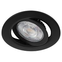 Светильник светодиодный KLLED 25A-5 3K BK 5Вт 3000К круглый поворотн. встраив. черн. Эра Б0068164