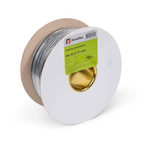 Оплетка кабельная XN-10 7-17мм черн. (уп.100м) Fortisflex 106104 фото 2