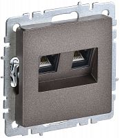 Розетка компьютерная 2-м СП BRITE RJ45 кат.5E РК10-2-БрТБ механизм бронза IEK BR-K20-1-K45