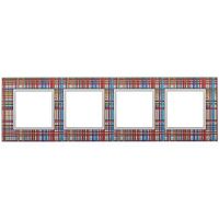 Рамка 4-м 14-5104-00 стекло Elegance прозрачный+бел. ЭРА Б0034523