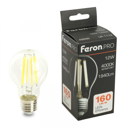 Лампа светодиодная LB-1112 12Вт 4000К E27 1940лм 175-265В FERON 48896