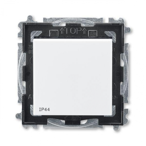 Переключатель кнопочный 1-кл. Levit IP44 бел./дым. черн. ABB 2CHH598940A4062