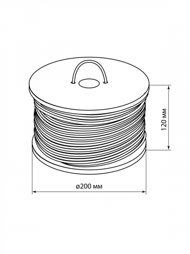 Трос стальной в полимерной оболочке поверенный ТСП-П-4-130, диаметр 4 мм, длина 130 м, катушка, TDM фото 7