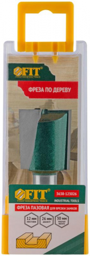 Фреза пазовая для врезки замков DхHхL=26х30х65мм FIT 3638-123026 фото 4