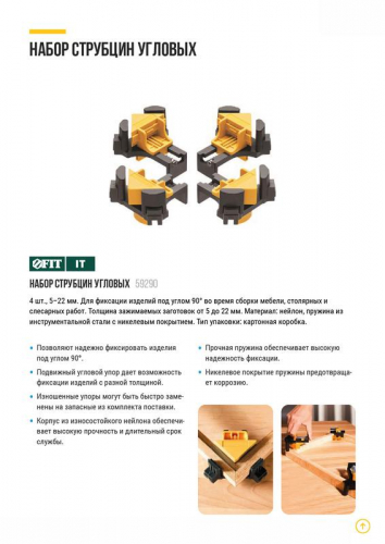 Струбцина угловые нейлоновые набор 4шт 5-22мм FIT 59290 фото 8