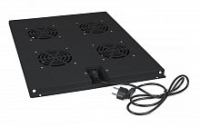 Модуль вентиляторный TRAY-80-BK с 4-я вентиляторами для установки в напольные шкафы SH-05C ND-05C глубиной 800мм (RAL 9004) черн. Cabeus 8613c