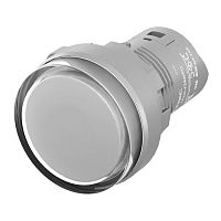 Лампа сигнальная со встроенным диодом 9-24В зажим Push-In бел. DKC M22L-F24WPU