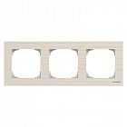 Рамка 3-м Sky дерево белый ясень ABB 2CLA857300A2001