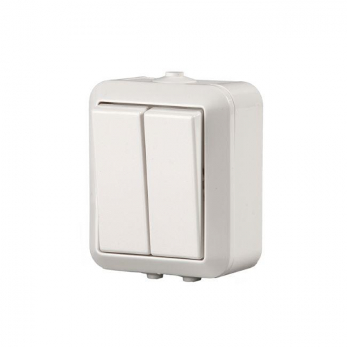 Выключатель 2-кл. 1п ОП Jussi 16А IP44 230В бел. ABB 2TKA000165G1