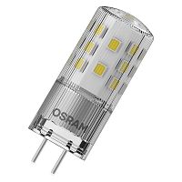Лампа светодиодная LED Star PIN 4.5Вт прозрачная 2700К тепл. бел. GY6.35 470лм 12В угол пучка 320град. диммир. (замена 40Вт) OSRAM 4058075607255