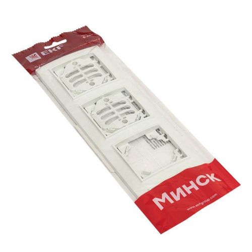 Рамка 4-м Минск горизонтальная бел. Basic EKF ERM-G-304-10 фото 2