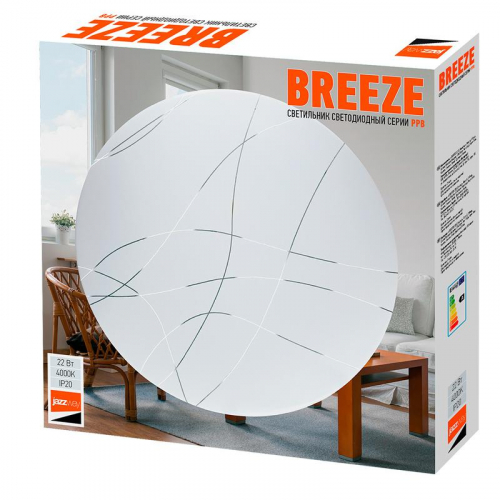 Светильник светодиодный декоративный PPB Breeze 22Вт 4000К IP20 d330х60 настенно-потолочный бытовой JazzWay 5026568 фото 7