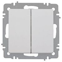 Выключатель 2-кл. СП Accent 6-104-01 10А IP20 250В AL/CU бел. Intro Б0063452
