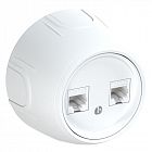 Розетка компьютерная 2-м RJ45 кат.5E Rotondo бел. OneKeyElectro 7700891