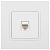 Розетка компьютерная Elegance 14-3107-01М RJ45 матов. бел. Эра Б0065763