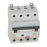 Выключатель автоматический дифференциального тока 4п C 16А 30мА тип A 10кА DX3 Leg 411234