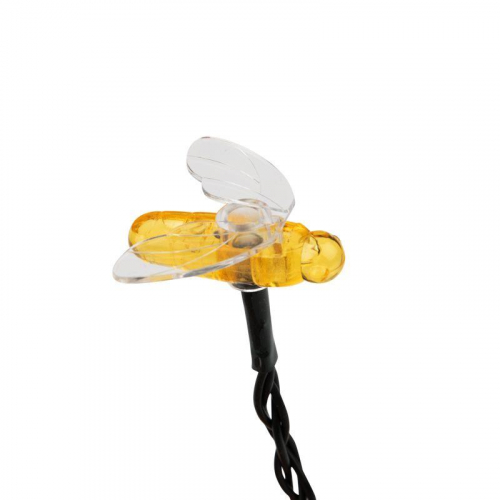 Светильник светодиодный Каскад Янтарные Пчелы 10м IP65 садовый с выносной солнечн. панелью 2м и аккумулятором тепл. бел. Lamper 602-252 фото 6