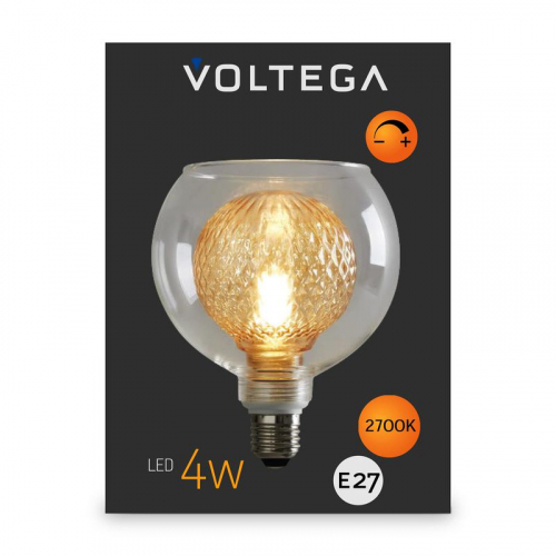 Лампа светодиодная Loft Led G125 4Вт 2700К E27 DIM Voltega 8546 фото 6