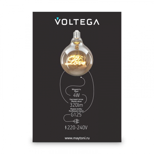 Лампа светодиодная Loft Led G125 4Вт 2500К E27 Voltega 8550 фото 3